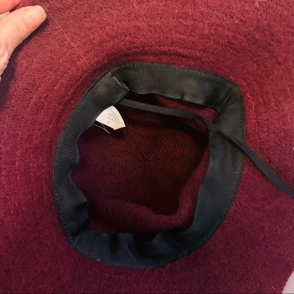 Dark Red 100% Wool Hat - Picture 4 of 4